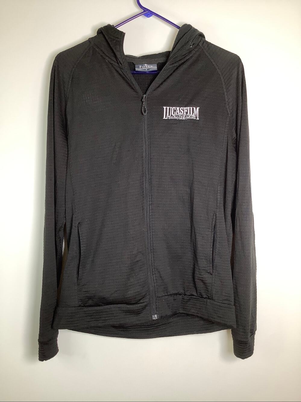 Fossa Men's S Black Lucas Film Custom Embroidered Full Zip Jacket R2-20